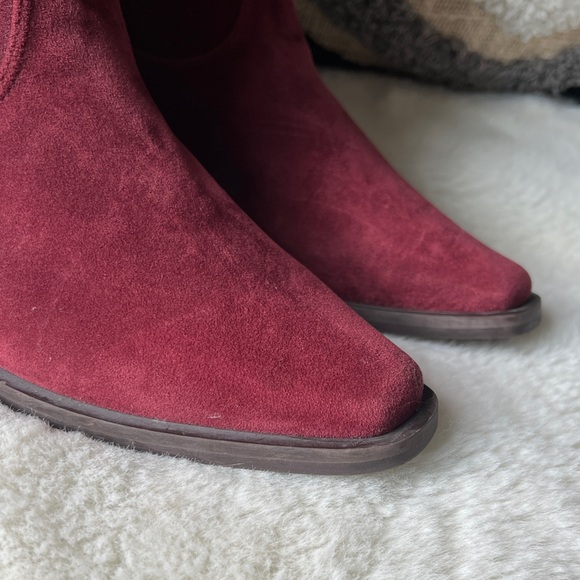 FARM RIO Marsala Boho EMBROIDERED Western ankle booties Size 7 US 36 EU - Picture 13 of 17